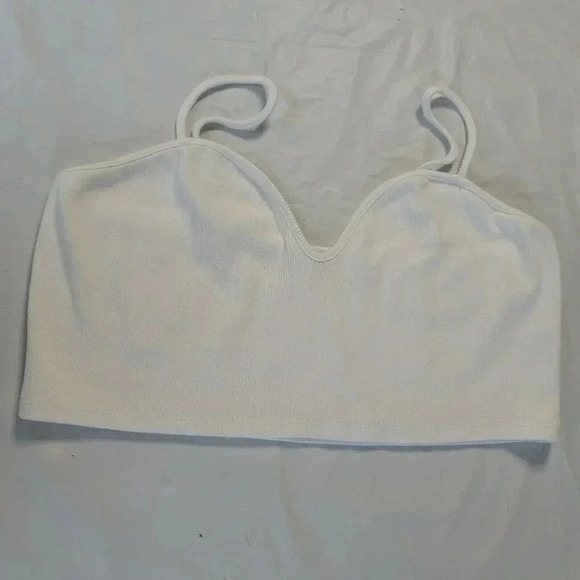 Zara  Crop Top  spaghetti strap white size XL - Picture 7 of 7